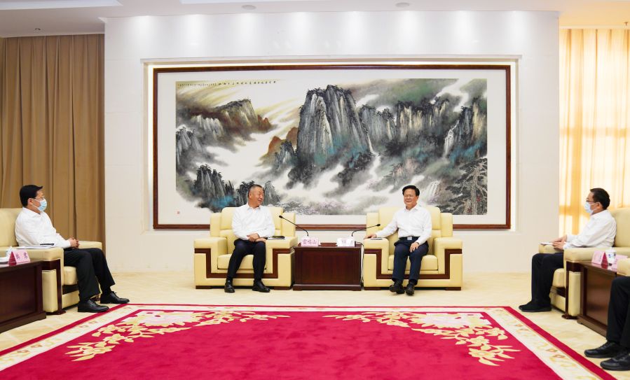 雷鳴山、韓君拜會(huì)安徽省委書記鄭柵潔