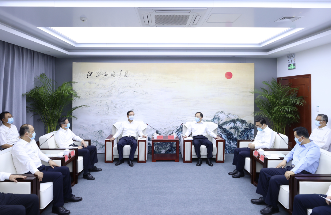 國家電網董事長辛保安與江蘇省委書記吳政隆會談