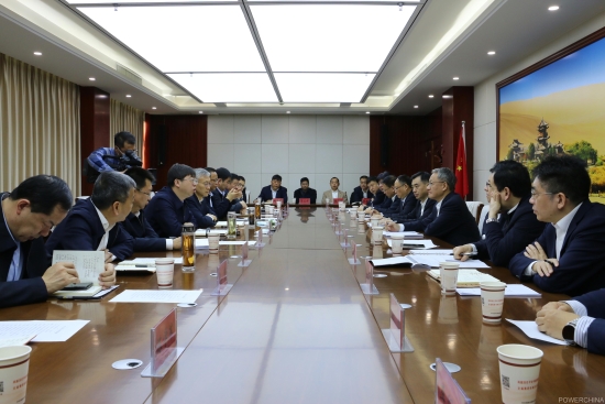 中國電建黨委副書記、總經(jīng)理王斌與酒泉市主要領導會談