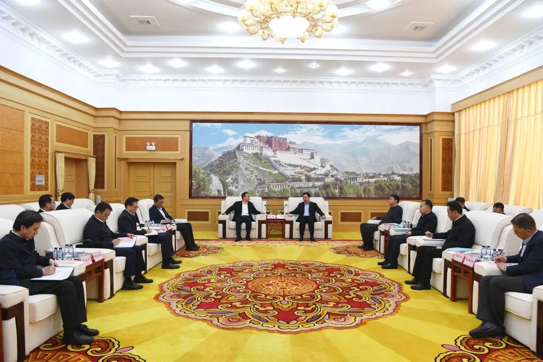 大唐集團黨組書記鄒磊拜會西藏自治區(qū)黨委書記王君正、自治區(qū)主席嚴金海