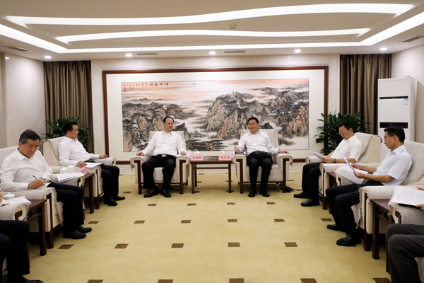 國務院國資委黨委書記、主任張玉卓會見湖南省委副書記、省長毛偉明