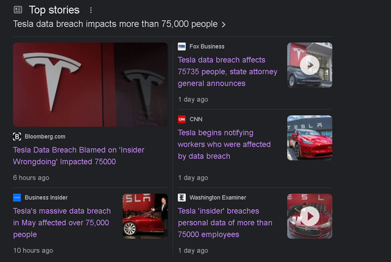 特斯拉“大規(guī)?！睌?shù)據(jù)泄露事件，原因查明