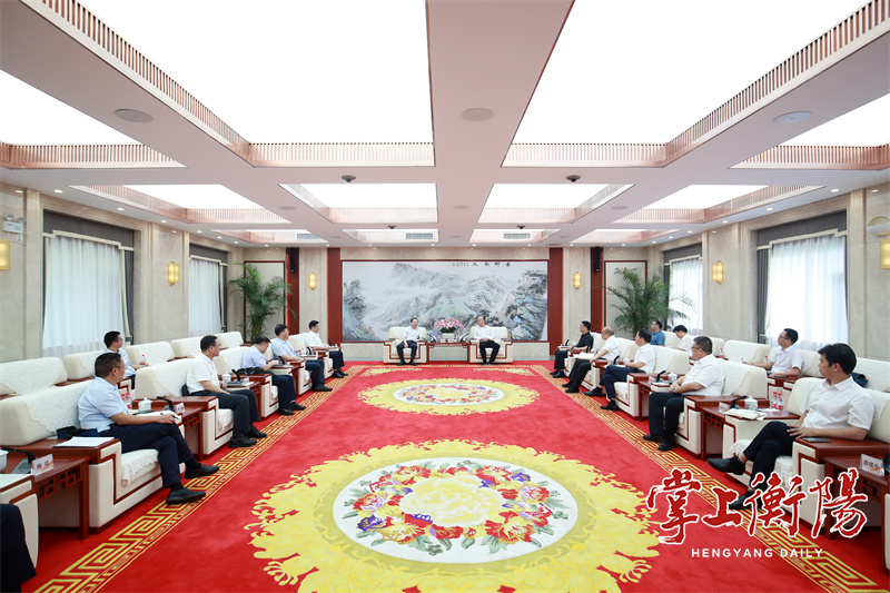 衡陽市委書記劉越高會見國網(wǎng)湖南省電力有限公司黨委書記、董事長明煦一行