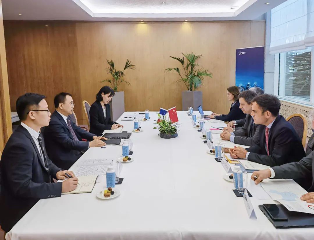 大唐集團董事長鄒磊與法電集團、道達爾集團董事長會談