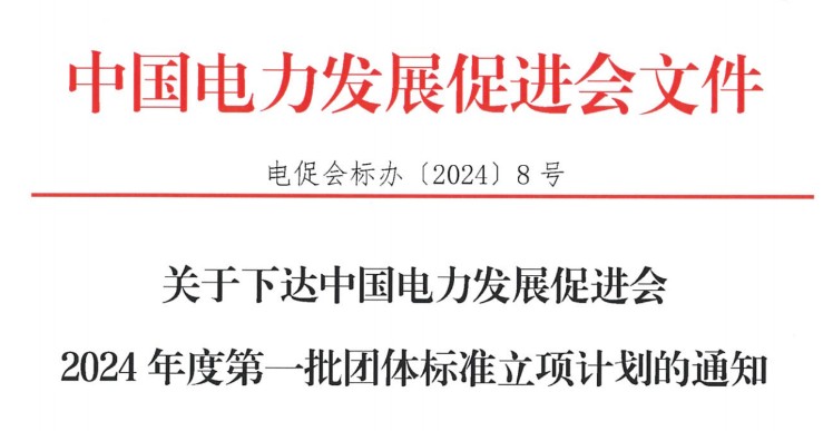 關(guān)于下達(dá)中國電力發(fā)展促進(jìn)會(huì)2024年度第一批團(tuán)