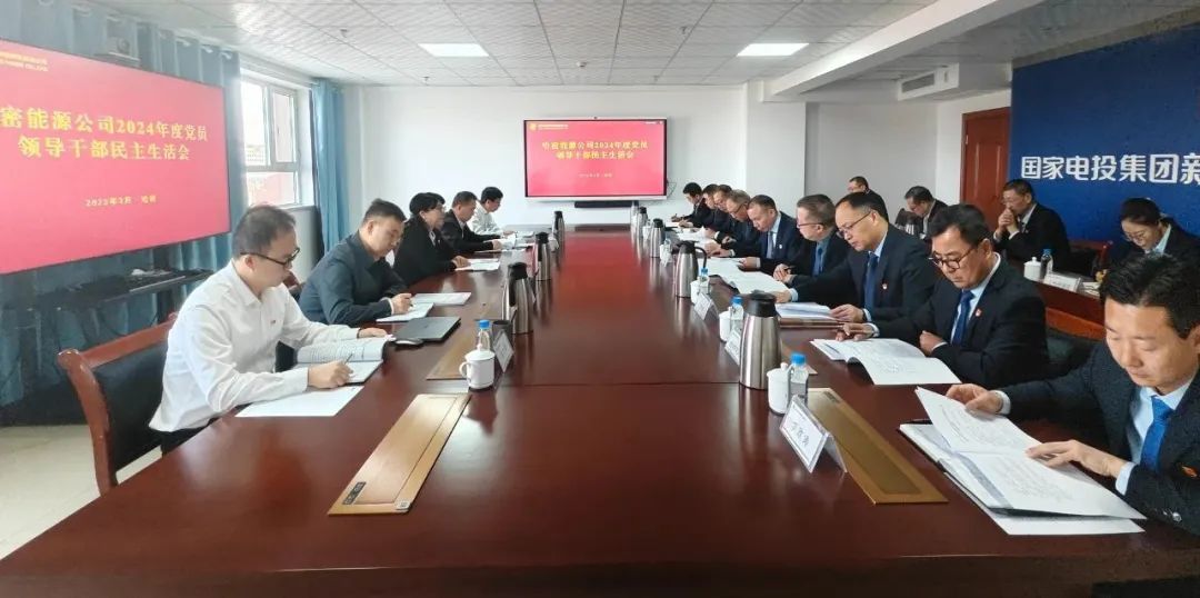 國家電投新疆公司黨委副書記張瑋參加指導(dǎo)哈密能源公司2024年度黨員領(lǐng)導(dǎo)干部民主生活會(huì)