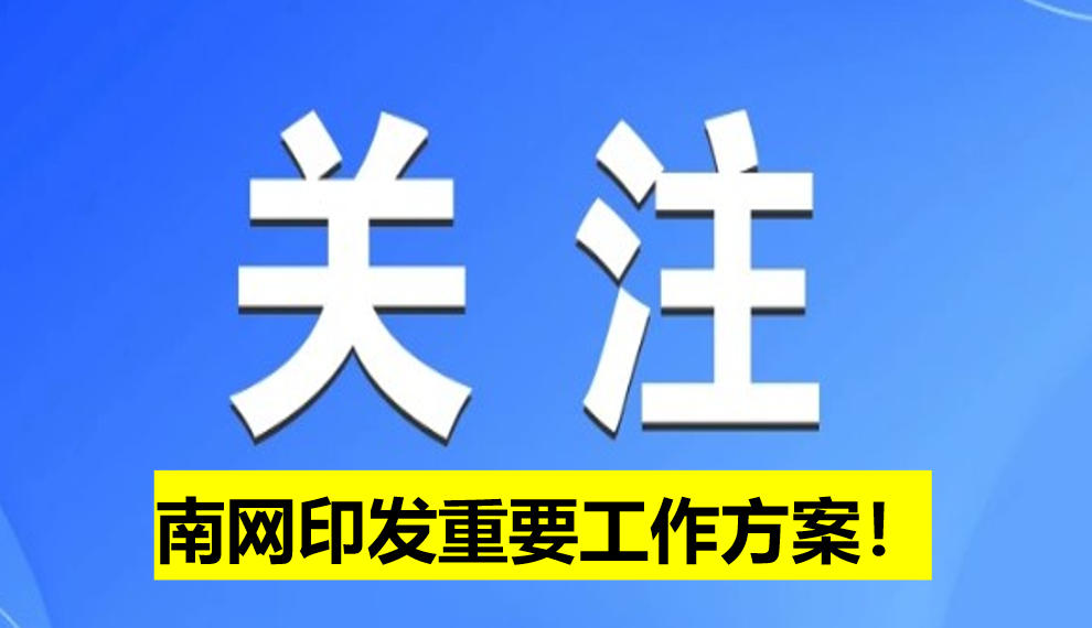 南網(wǎng)印發(fā)重要工作方案！